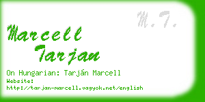 marcell tarjan business card